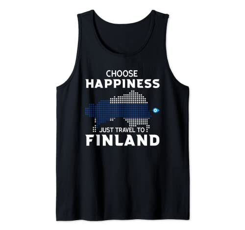 Elija la felicidad Finlandia raíces finlandesas Camiseta sin Mangas