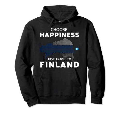Elija la felicidad Finlandia raíces finlandesas Sudadera con Capucha