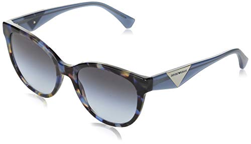 Emporio Armani 0EA4140 Gafas, Blue Havana/Blue Shaded, 55/19/140 para Mujer