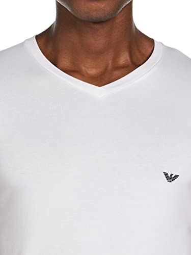 Emporio Armani CC729 110810 00010 Camiseta Interior, Hombre, Blanco, L