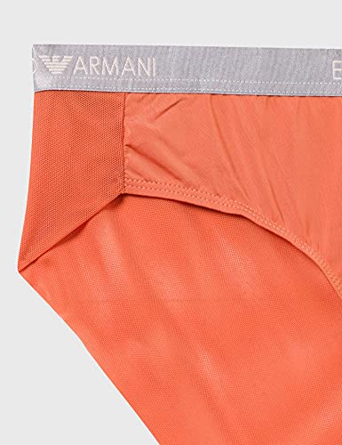 Emporio Armani Cheeky-Pantalón Interior (Microfibra) Full Slip, Canela, M para Mujer