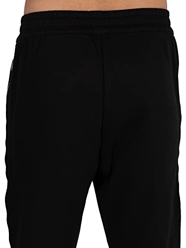 Emporio Armani EA7 de los Hombres Joggers de Marca Lateral, Negro, L