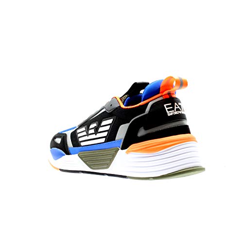 Emporio Armani EA7 Xk165 Zapatillas Moda Hombres Negro/Azul/Naranja - 40 2/3 - Zapatillas Bajas Shoes