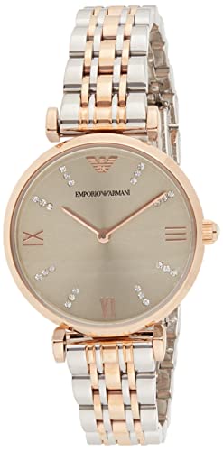 Emporio Armani Reloj Analógico para Mujer de Cuarzo AR1840 Oro rosa