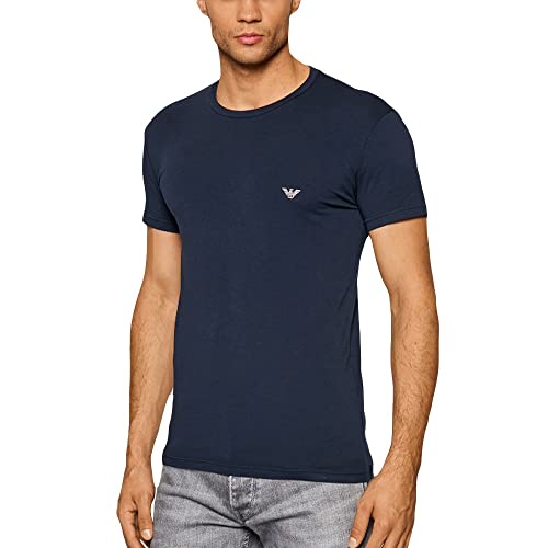 Emporio Armani Shiny Logoband Camiseta, Hombre, Azul (Marine), XL