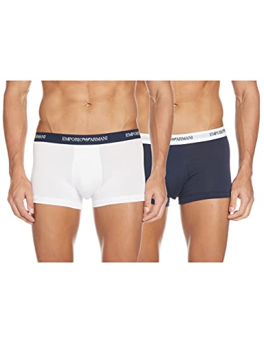 Emporio Armani Underwear 111210-CC717 Calzoncillos, Hombre, Multicolor (Blanco/Marine 10410), L