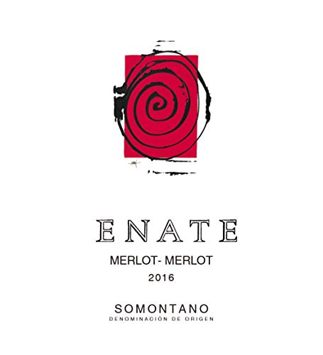 ENATE Merlot-Merlot - Vino Tinto - D.O. Cabernet - 75cl - Vino Tinto de Amplio y Complejo Abanico Aromático - Recuerdos de Frutos Rojos y Notas Balsámicas y Especiadas