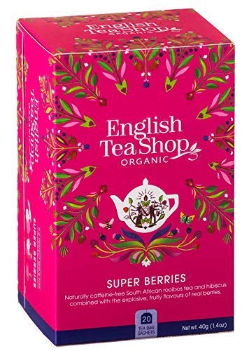 English Tea Shop - Té de hierbas (40 gramos, sin cafeína), diseño de frutas rojas, hecho en Sri Lanka, 1 x 20 bolsas de té (40 gramos)