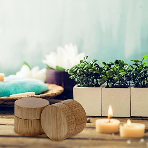 Envases Cosméticos Ejemplos de Madera Tarras de Muestra: 2 Unids Portátiles 10G de Maquillaje Botellas de Olla Crema Recargable Recipientes Loción Vacía Caja de Loción para Home