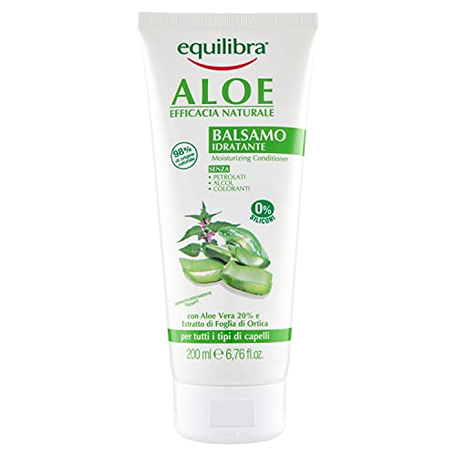 Equilibra, Acondicionador para el cabello con aloe hidratante, 200 ml