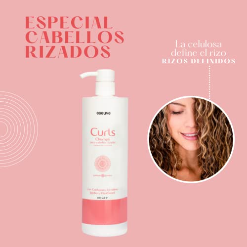 Eseuve Profesional Champú Para Cabello Rizado. Curl Eseuve, Champú Rizos, Agradable, 800 Mililitro