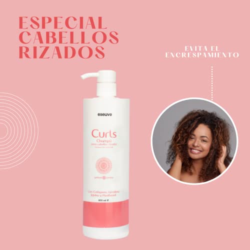 Eseuve Profesional Champú Para Cabello Rizado. Curl Eseuve, Champú Rizos, Agradable, 800 Mililitro