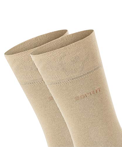 ESPRIT Basic Easy 2-Pack Algodón para Verano De Trabajo para Hombres con Resistencia En Los Pies 2 Pares Calcetines, Beis (Cream 4011), 39-42 (Pack de 2)