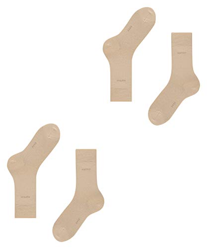 ESPRIT Basic Easy 2-Pack Algodón para Verano De Trabajo para Hombres con Resistencia En Los Pies 2 Pares Calcetines, Beis (Cream 4011), 39-42 (Pack de 2)