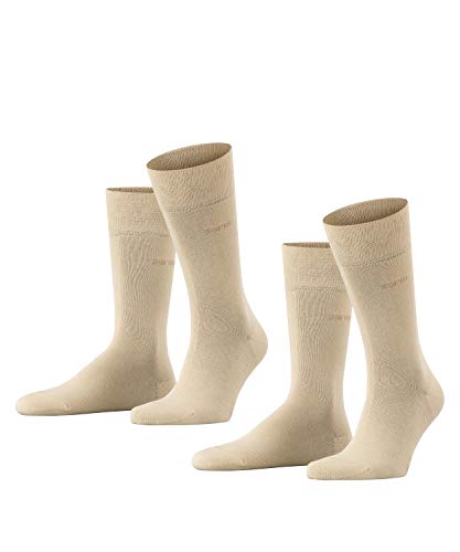 ESPRIT Basic Easy 2-Pack Algodón para Verano De Trabajo para Hombres con Resistencia En Los Pies 2 Pares Calcetines, Beis (Cream 4011), 39-42 (Pack de 2)