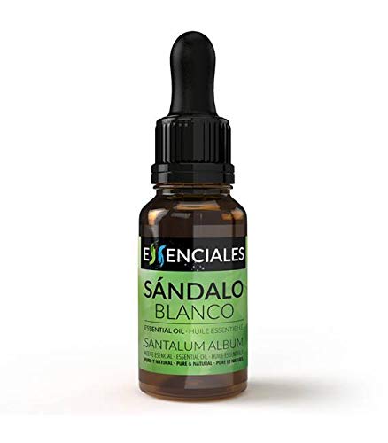 Essenciales - Aceite Esencial de Sándalo Blanco, 100% Puro, 10 ml | Aceite Esencial Santalum Album