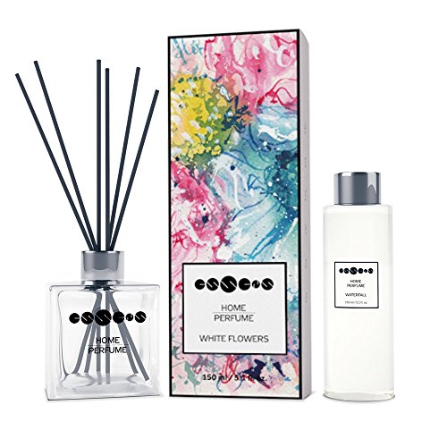 Essens Home - Juego de perfume de flores blancas, 150 ml