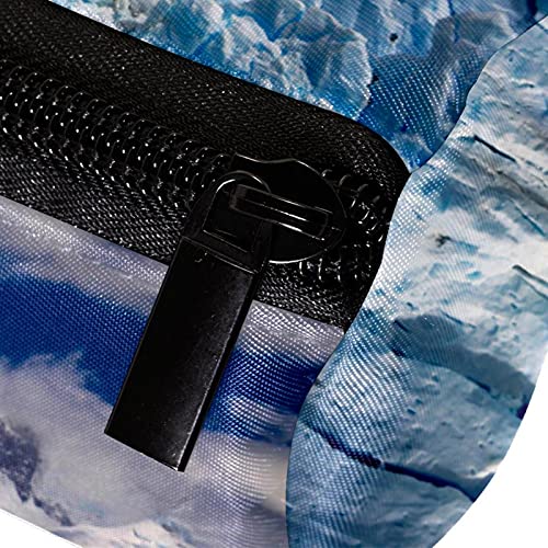 Estuche para lápices con cremallera, organizador de monedas, bolsa de maquillaje para mujeres, adolescentes, niñas, niños, vista aérea de Icebergs Snow Mountain