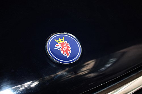 EU-Decals 50 mm Blue Griffin SAAB Cromo capó insignia emblema cúpula 3D calcomanía autoadhesiva 9-3