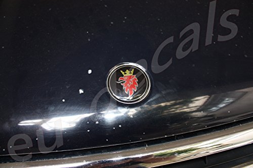 EU-Decals 50 mm Negro Griffin SAAB Cromo Capó Insignia Emblema Cúpula 3D Calcomanía autoadhesiva 9-3