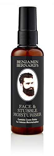 Face and Stubble Moisturiser by Benjamin Bernard: Moisturising Facial Cream for Men, Hydrate and Repair Skin and Short Facial Hair – With Natural Plant Extracts and Caffeine – 100ml