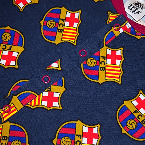 FC Barcelona - Pijama de una pieza para niños - Producto oficial - 7-8 años