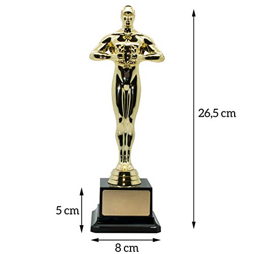 Figura de victoriano "Bester Papa der Welt", trofeo victor, 26,5 cm de alto, con aspecto de premio cinematográfico, copa de ganador sobre pedestal, idea de regalo ideal para hombres y mujeres