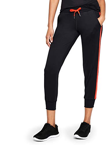 find. Slim Cropped Jogger, Pantalones de Deporte Mujer, Negro (Black/Sport Red), 42 (Talla del Fabricante: Large)