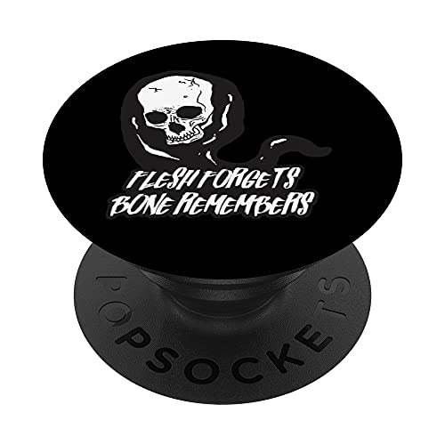 Flesh Forgets Bone Remember Happy Halloween Shirt For Women PopSockets PopGrip Intercambiable