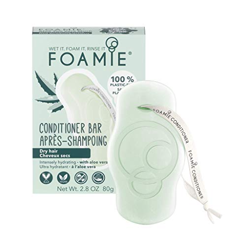 Foamie Acondicionador Sólido Para Pelo Seco Con Aloe Vera Y Aceite De Almendras Que Hidrata Intensamente El Pelo Seco 100% Vegano Y Sin Plástico G, 80 Gramo