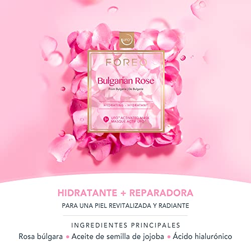 Foreo F9281 - Mascarilla Activa Ufo Bulgarian Rose, bulgarian rose