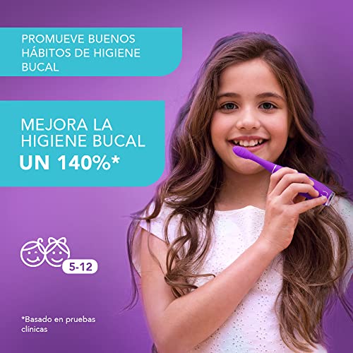 FOREO ISSA kids - Cepillo de dientes sónico para niños de 5 a 12 años, Merry Berry Shark