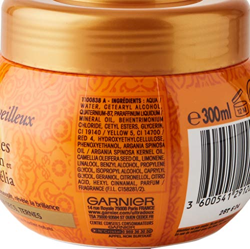 Garnier Ultra Doux Le Masque Merveilleux Huiles d'Argan et Camélia - Masque Cheveux Secs