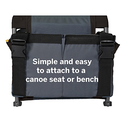 GCI Outdoor SitBacker - Asiento de Canoa Ajustable con Soporte Trasero, Color Negro