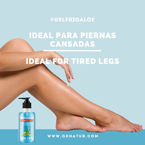 GEL FRIO ALOE VERA DE CANARIAS BIO - Con extracto de Arnica y Calendula. Efecto refrescante y calmante, alivia las piernas cansadas, estimula la circulación. Hidratación natural. (500 ml)