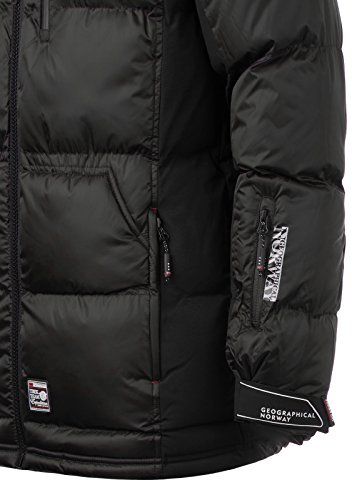 Geographical Norway danone Men 001 Chaqueta de Invierno (Negro, M)