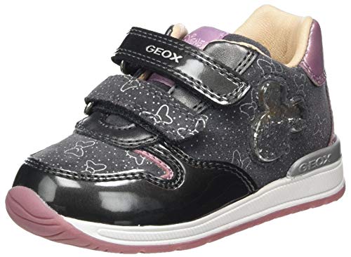 Geox B RISHON GIRL C First Walker Shoe Bebé-Niñas, Gris (Dark Grey), 26 EU