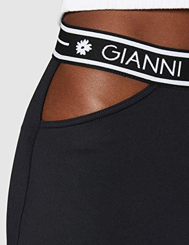 Gianni Kavanagh Black Urban Jungle Cut out Skirt Falda, Negro, XXS Mujer
