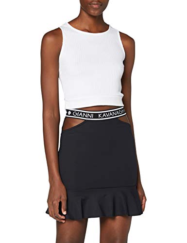 Gianni Kavanagh Black Urban Jungle Cut out Skirt Falda, Negro, XXS Mujer