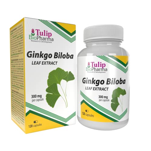 Ginkgo Biloba 15000mg equivalente (300mg de extracto 50:1) 120 cápsulas, LABORATORIAMENTE PROBADO por AGROLAB ALEMANIA, alta potencia, sin gluten ni OGM, sin rellenos