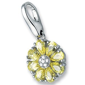 Giorgio Martello 901-812139 - Colgante de plata con flor, color amarillo