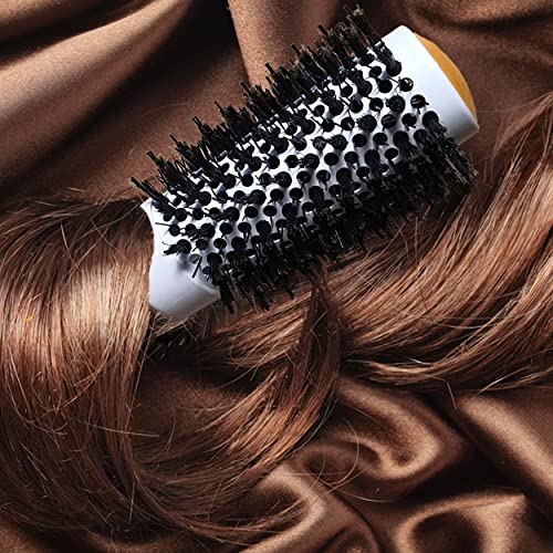 GK HAIR Global Keratin Thermal Extra Round Hair Brush 53mm - Para secar uso Cepillo redondo de cerdas de jabalí para desenredar el cabello Cepillo redondo para cabello rizado,