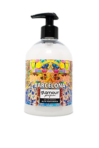 GLAMOUR PARFUM | Pack 2 Gel de Manos y Atomizador Barcelona | Gel de Manos con Emolientes Naturales para el Cuidado de la Piel | Alta Concentración en Perfume | 2 x 500ml