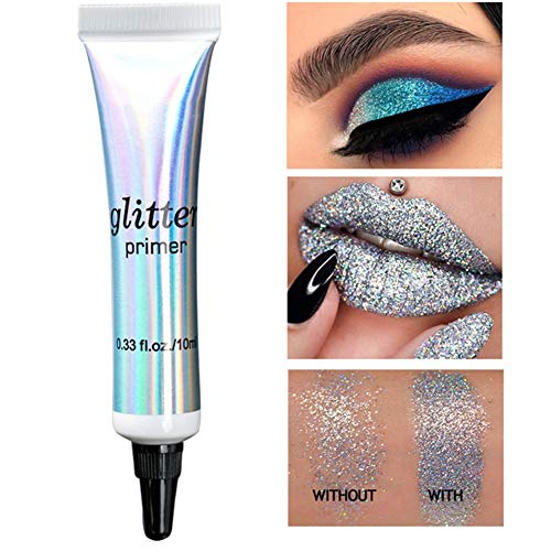 Glitter Primer, Cosmético Glitter Glue Impermeable Sombra de ojos Imprimación Maquillaje facial Cara Chunky Glitter Glue Adhesivo Corporal