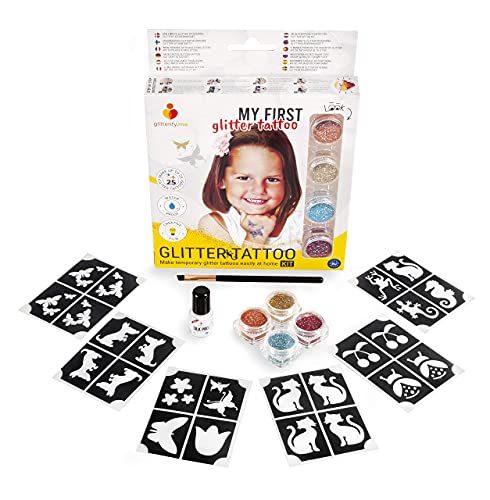 Glitterify Me Mi Primer Tatuaje de Purpurina – Kit de Tatuajes de Purpurina para niñas – Hecho en la UE, Calidad cosmética