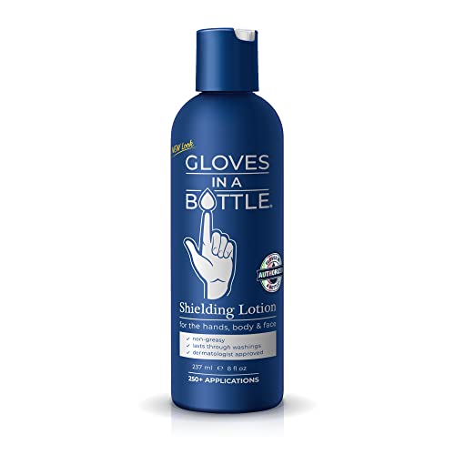 Gloves In A Bottle (GIAB), 240 ml, loción de protección para botellas, ideal para piel seca con picor, sin grasa y sin olor. 