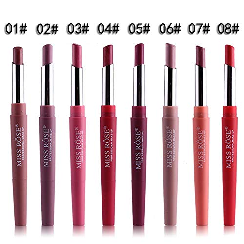 GoBeLi Lápiz labial 2 en 1 (Spanish Pink 06) lápiz labial – perfilador de labios