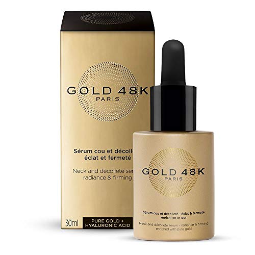 GOLD 48K - Sérum para el cuello y el escote - iluminación y firmeza - Oro Puro + Ácido Hialurónico