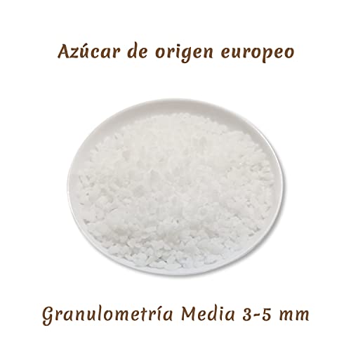 Greendoso-Azúcar Perlado, Grano Medio 500 gr, Idéal por Hornear Gofres, Rollos, Roscón y como Decoración de Dulces