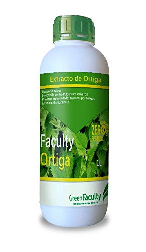 GreenFaculty - Ortiga - Insecticida Fungicida Ecológico. Plantas de Interior, Exterior, Jardín y Huerto. Antiplagas Pulgones, Araña Roja y Hongos. Estimula el Crecimiento. Purín de Ortiga Líquido1L